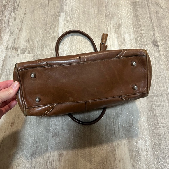 Coach Purse: 8a70 Black Hampton Leather - Vintage - Picture 5 of 10